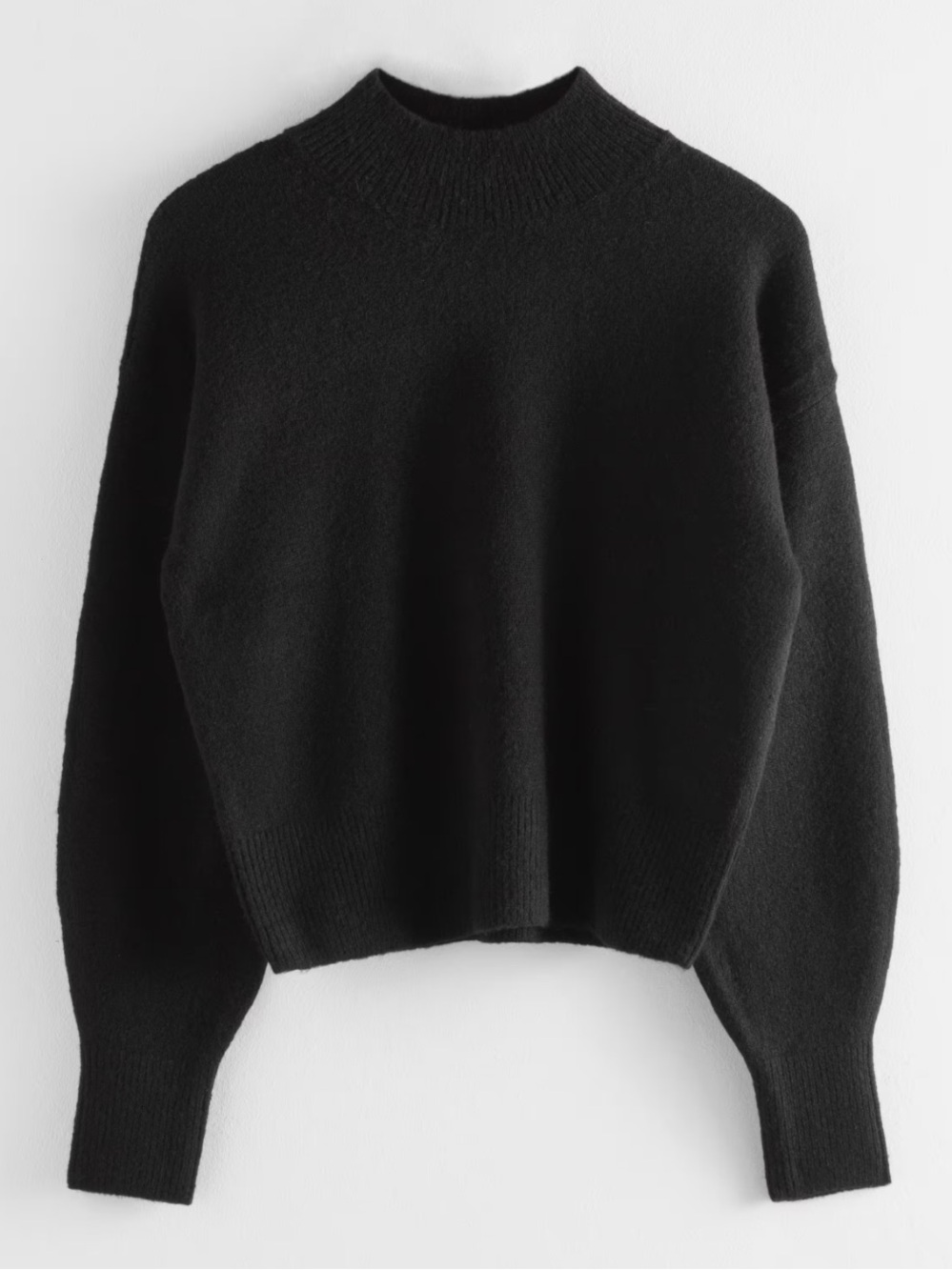 & Other Stories Black Mock Neck Sweater